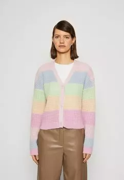 Кардиган Pieces PCRAINBOW КАРДИГАН, цвет orchid bloom/blue/yellow/green/pink