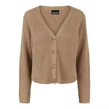 Кардиган Pieces Silla, коричневый