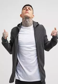 Кардиган Pier One, крапчатый темно-серый