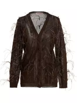 Кардиган Piuma Valentino Garavani, коричневый
