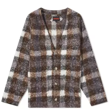 Кардиган Pleasures Graham Check, серый