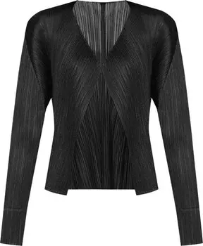 Кардиган Pleats Please Issey Miyake Collarless Cardigan 'Black', черный