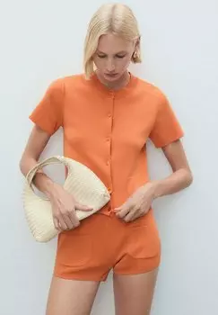 Кардиган POCKET Mango, оранжевый