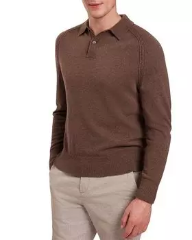 Кардиган поло из кашемира Karolt Ted Baker, коричневый