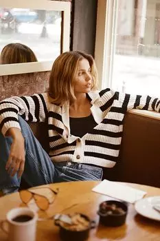 Кардиган-поло Maeve, черно/белый