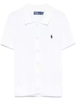 Кардиган Polo Ralph Lauren с косичной вязкой, белый
