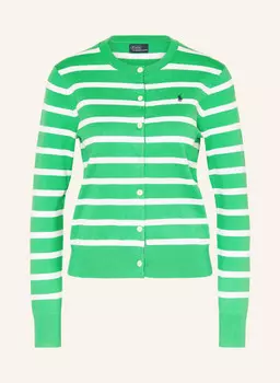 Кардиган POLO RALPH LAUREN, зеленый/белый