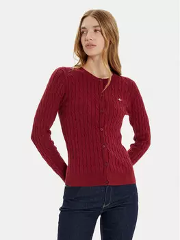 Кардиган приталенного кроя Gant, красный