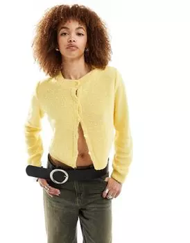 Кардиган приталенного кроя Reclaimed Vintage лимонно-желтого цвета