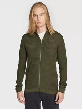 Кардиган приталенного кроя Solid, зеленый