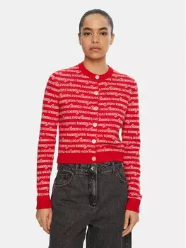 Кардиган приталенного кроя Tommy Jeans, красный