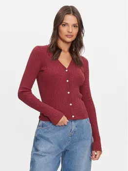 Кардиган приталенного кроя Tommy Jeans, розовый