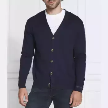 Кардиган прямого кроя Andre с добавлением шерсти и кашемира Pepe Jeans London, синий