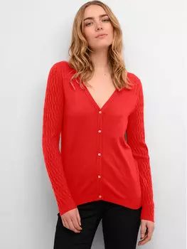 Кардиган прямого кроя Cream, красный