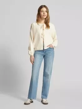 Кардиган прямого кроя из смесовой вискозы, модель «HOLLYKARIS» Vero Moda, кремовый