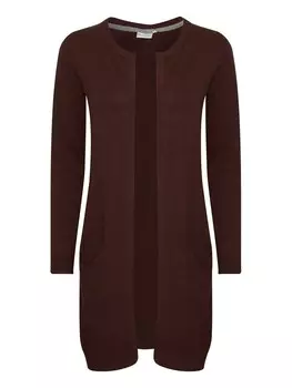Кардиган PULZ Jeans Knit Cardigan SARA, темно-коричневый