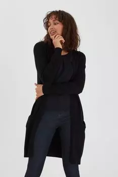 Кардиган PULZ Jeans Strickjacke, черный