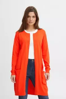 Кардиган PULZ Jeans Strickjacke, красный