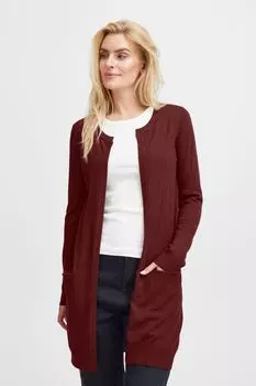 Кардиган PULZ Jeans Strickjacke, красный