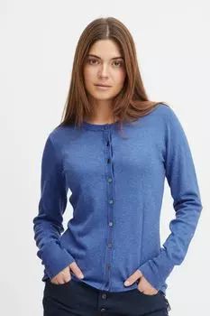 Кардиган PULZ Jeans Strickjacke, синий