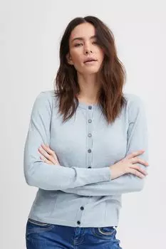 Кардиган PULZ Jeans Strickjacke, синий