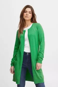 Кардиган PULZ Jeans Strickjacke, зеленый