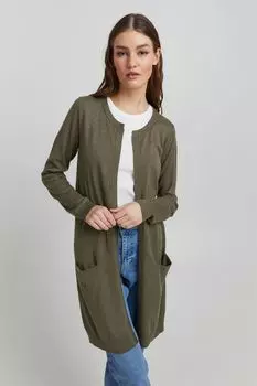 Кардиган PULZ Jeans Strickjacke, зеленый