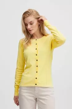 Кардиган PULZ Jeans Strickjacke, желтый