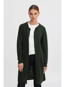 Кардиган PULZ Jeans, зеленый