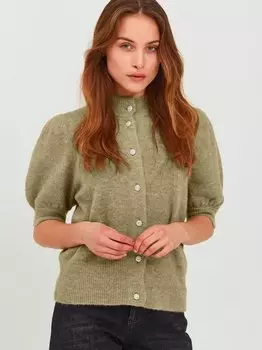 Кардиган пзастрид Pulz Jeans, зеленый