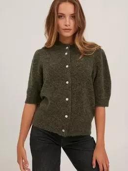 Кардиган пзастрид Pulz Jeans, зеленый