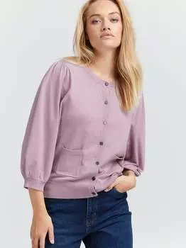 Кардиган пзсара Pulz Jeans, фиолетовый
