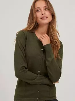 Кардиган пзсара Pulz Jeans, зеленый