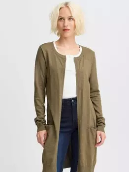 Кардиган пзсара Pulz Jeans, зеленый