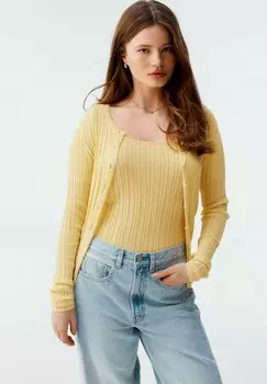 Кардиган REGULAR FIT - BUTTON UP Next, желтый