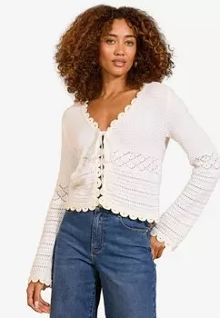 Кардиган REGULAR FIT - SCALLOP FRONT Love & Roses, белый