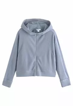Кардиган REGULAR FIT-TEXTURED WAFFLE ZIP THROUGH Next, синий