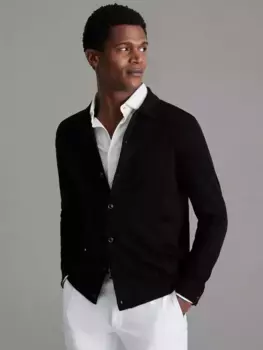 Кардиган Reiss Forbes Long Sleeve Button Through, черный