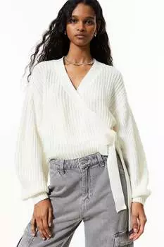 Кардиган вязаный H&M, белый