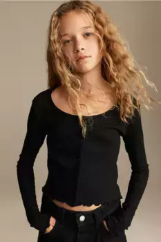 Кардиган рельефной вязки H&M, черный