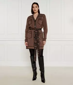 Кардиган Relaxed fit Karl Lagerfeld, коричневый