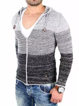 Кардиган RESLAD Strickjacke Colorblock, черный