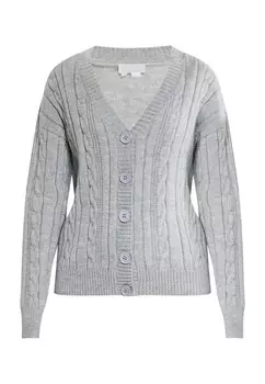 Кардиган RISA Knit Cardigan Teylon, цвет mottled grey