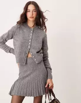 Кардиган River Island с пуговицами серого меланжевого цвета