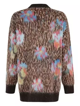 Кардиган Roberto Collina вязки интарсия, коричневый