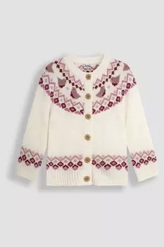 Кардиган Robin nordic fair isle Jojo Maman Bb, бежевый