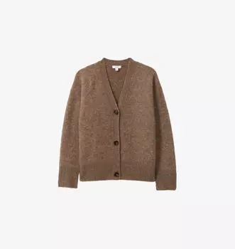 Кардиган Robyn из шерсти альпака с начесом Reiss, цвет mink