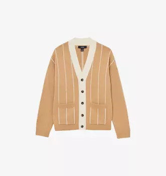 Кардиган Rovers в тонкую полоску из шерстяной смеси Reiss, мультиколор