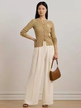 Кардиган ручной вязки из хлопка ralhan Ralph Lauren, цвет Birch Tan