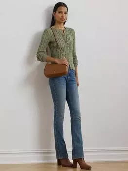Кардиган ручной вязки из хлопка ralhan Ralph Lauren, цвет Sage Green